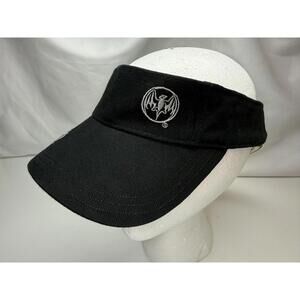 Bacardi Hat‎ Visor Strap Back Black 62 Promo Rum Advertising Logo Mens 2007